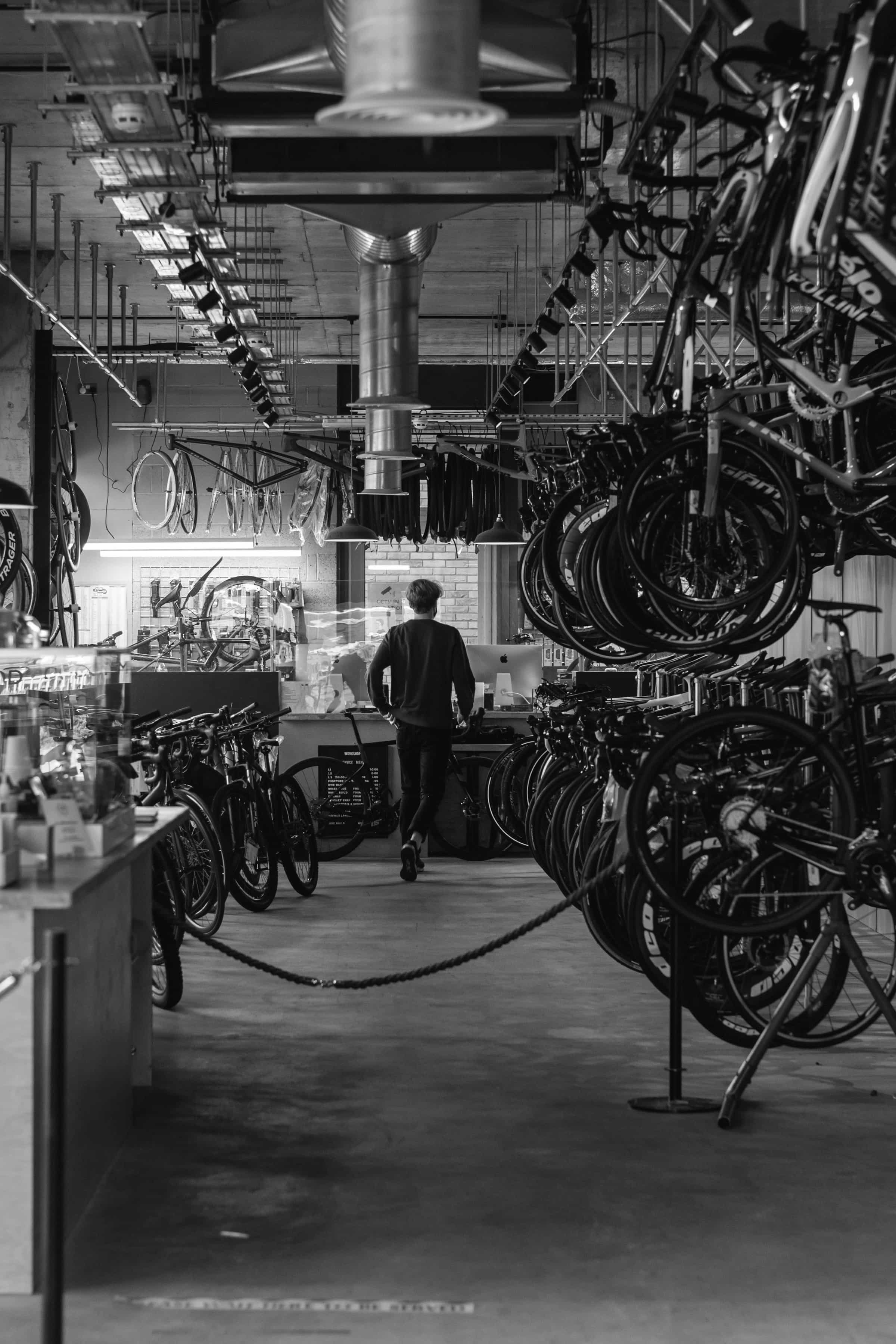 A used road bicycle